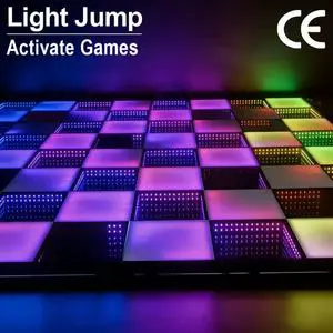 Interactive Selfie Magnetic LED Dance Floor with Steel Panels 500x500 Size for Wedding Party Active Games