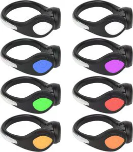 MYT Durable Clip-On Shoe Lights for Children Adults-IP33 Rated Cool White Button Switch Batteries