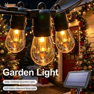 Wholesale SHINEU Camping Solar DC LED Waterproof Christmas Holiday String Lights IP65 Garden Outdoor Use High CRI 80 Warm White
