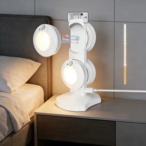 4-Pack LED Sensor Light Kit Rechargeable with Remote Control & Charging Station IP44 Rated 45 Lumens 2700K Warm White