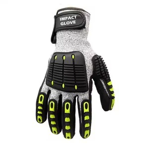Oilfield Construction Anti-Vibration Industrial Work Gloves Shock Proof TPR Impact Gloves