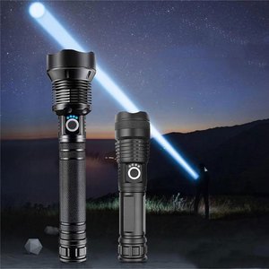 at Camping High-Lumens 2000 Long Range Tactical USB Rechargeable LED Torch Powerful Aluminum Alloy Lamp Body Waterproof