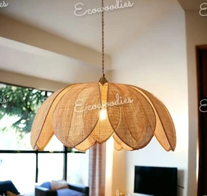 High Quality Modern Bamboo Pendant Light Handcrafted Indoor Outdoor Hanging Lamp Bedroom Living Room Dining Home Hotel