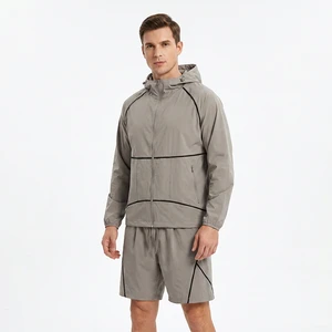 Summer Casual Outdoor Embroidered Functional Wind-proof Hooded Sunscreen Set Quick-Dry Breathable Polyester/Cotton