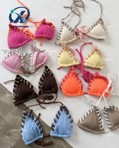 Custom Bikini Manufacturer Women Hot String Removable Pads Designer Two Piece Swimsuit Bathing Suits