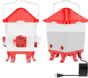 New Design Automatic 5Gal Heated Chicken Waterer Drinker With Adjustable Legs Heating Poultry Waterer For Chickens In Winter