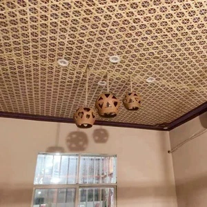 Decorative Luxury Bamboo Ceiling In Natural Bamboo Rattan Material
