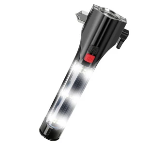 Brightest Solar Flashlight Rechargeable Led Aluminum Flashlight With Multifunction For Outdoor Emergency