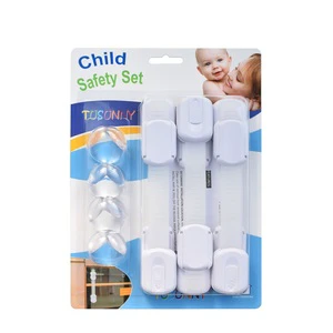 Children Proofing Safety Products Set Baby Care Accessory Safety Packing Set Baby Safety Cabinet Lock and Corner Cover Set
