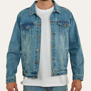 Newest Style Denim Jean Jacket for Men's Long Sleeves Men Clothing Breathable Denim Men's Jackets