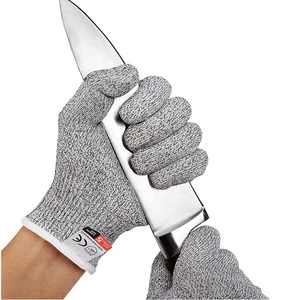 Wholesale Anticut Gloves Cut Resistance HPPE Level 5 High Quality Work Safety Mittens Cut Protection CE EN Certificate