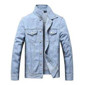New Fashion Design High Quality Streetwear Canvas Winter Men Denim Jacket Custom Made Wholesale