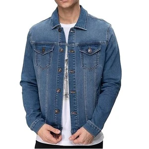 Top Selling Premium Quality Mens Denim Jeans Jacket Winter Wear Blue Jeans Jackets Chest Pockets Outdoor Waterproof Buttons