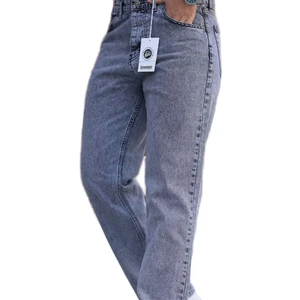 Men's Slim Fit Straight Vintage Jeans Casual Stretch Eco-Friendly Mid Waist Heavyweight Softener Denim Trousers Streetwear