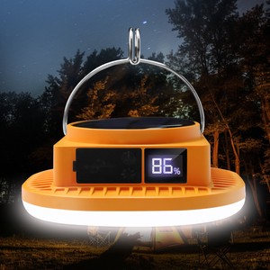 Solar Camping Lantern Rechargeable Portable Tent Light Waterproof Outdoor LED Flashlight for Hiking Emergency Camping Essential
