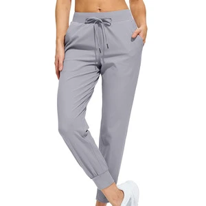 Top Quality Breathable 100% Cotton Casual Women Trousers for Sale High Waist Solid Color Women Trouser