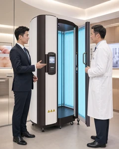 KN 4001A B AB Full Body UVA NB UVB Phototherapy Cabin For Vitiligo Psoriasis Eczema Dermatology Clinic