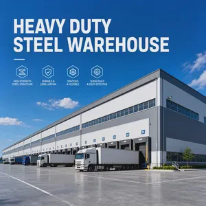Constant Temperature Insulated Light Steel Structure Warehouse For Cold Storage Workshop With Thick Sandwich Panels