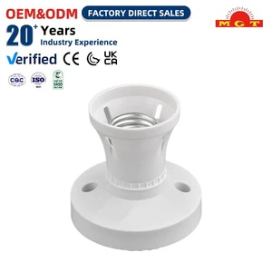 OEM Customizable High Quality Bakelite PA Material Household B22 E27 White Light Bulb Socket Ceiling Lamp Holder
