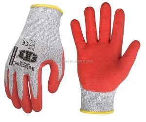 Seibertron Custom Logo Knitted HPPE Nitrile Coated Anti-Cut Level 5 En388 Anti-Static Personal Protective Safety Gloves