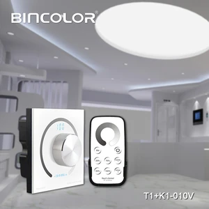 T1+K1-010V Single Color Dimmer Switch for Led Lights Rotary Remote Control Dimmers 0-10v Dimmer