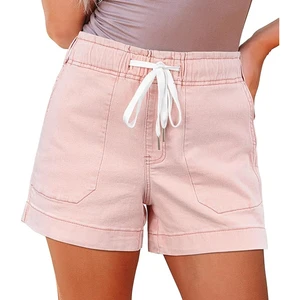 New Denim Shorts for Women Summer Casual High Waist Skinny Fit Stretch Breathable Quick Dry Vintage