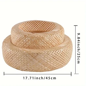 Bamboo Lampshade Bamboo Lamp Shade Woven Pendant Light Handwoven Ceiling Light for Living Room
