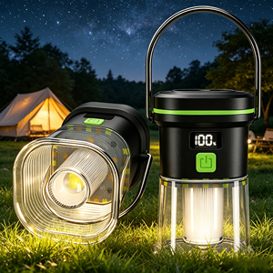 Multifunctional Outdoor Camping XTE Flashlight Rechargeable Type-C Charging Portable Garden Light Hook IPX4 Waterproof 7 Modes