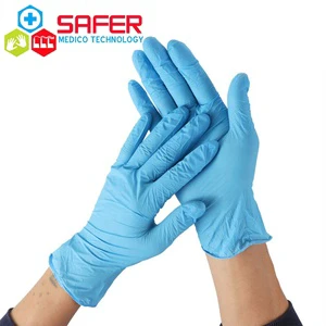 Disposable Waterproof Light Soft Nitrile Medical Exam Gloves Powder-Free Comfortable Black Food Grade Safer Medico CE Home
