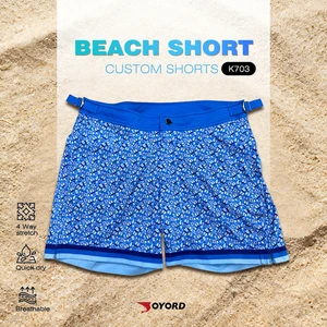 Male Swim Shorts Beach Quick Dry 4 Way Stretch Breathable Lightweight Men's Athletic Swim Trunks Elastic Waist OEM Manufacturer