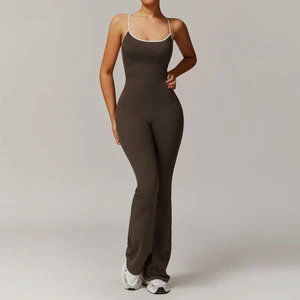 Fitness Jumpsuit Sportswear Women Gym Set Cross Adjustable Sports Bodysuit Running One Piece Yoga Suit Sexy Backless Romper