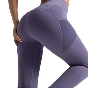 High Waist Yoga Pants With Mesh Side Pocket for Phone Women Tummy Control Workout Leggings