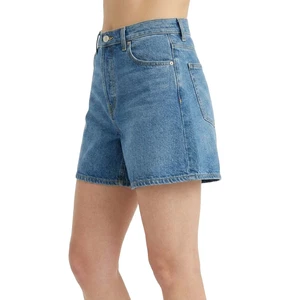 XUCHANG OEM Custom Logo Manufacturer High Quality Classic Washed Jorts Women Vintage 100% Cotton High Waist Denim Jeans Shorts