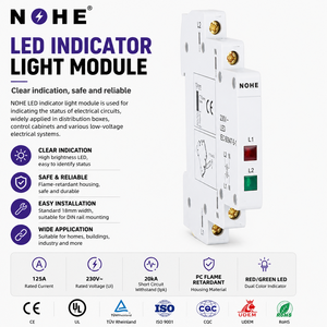Wholesale 35mm Din Rail LED Indicator Modular Dual Color Red Green Modular Signal Lamp Led Indicator Lights