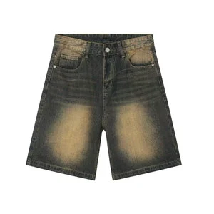 Wholesale trending 2026 Customized Men's Denim Short Pant Men Jeans Shorts High Quality Custom Design and Logo Accepted