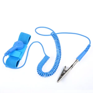 ESD Cleanroom Wrist Strap Conductive Antistatic Ground Coil Cord Earthing Band Safety Product