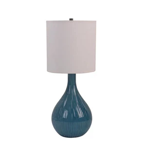 Restaurant Handicraft Blue Glass Table Lamp Hotel Beside Lamp Home Decor Lighting Table Lamps Home Decor