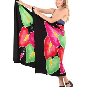 High Quality Beach Wear Bikini Cover Up Beach Sarongs Ladies Customized Solid Color Beach Bikini Sarong For Sale