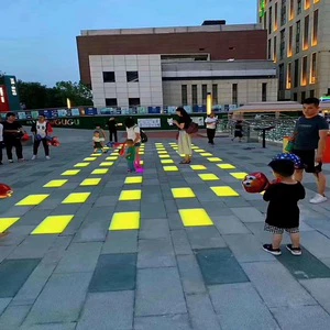Custom Area Mat Courtyard Floor Mat Paving Decor Light Waterproof IP65 Led Stage Tiles Pressure Sensitive Lights Brick Lights