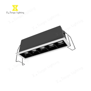 X-Tonga Lighting Indoor Grille Linear Light Trimless Trim Option Linear Led Grille Downlight for Hotel