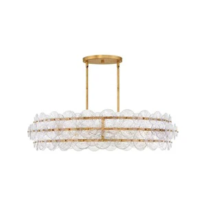 Handcrafted Glass Pendant Light Customizable Number of Tiers Suitable for Living Rooms, Bedrooms, and Kitchens
