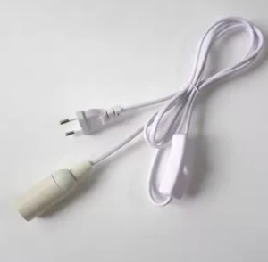 E14 Socket Lamp Holder Hanging Power Cord 1.8M Length Wire With Power Switch and US EU Plug for Indoor Home Lights