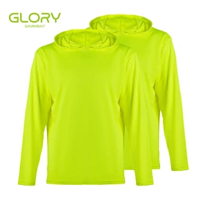 Glory High Visibility Dry Fit EN ISO 20471 Long Sleeve Breathable Material Safety Work Construction Hoodie Shirts