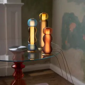 Modern Minimalist, Innovative and Light Luxury Colorful Glass Table Lamp for Living Room, Entrance and Bedroom