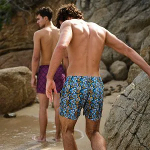 Custom Polyester Beach Shorts Men Surfing Board Short Swimwear Swimsuit With Back Pocket Swimming Shorts Swim Trunks