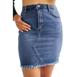 Custom Vintage Fashion Ladies Casual Elegant Long Denim Jean Skirt Cotton Summer New Women's Long Denim Skirt