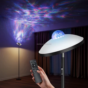 Modern RGB Star Projector Aurora Star Lights RGBIC Stepless Dimming Rotatable Head Modern Living Room Floor Lamp