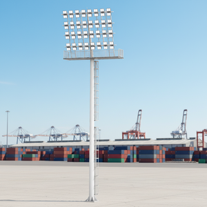 High Mast Lighting Pole Tower 25-35m for Sports Field Illumination Steel Galvanized Construction Durable Over 20 Years