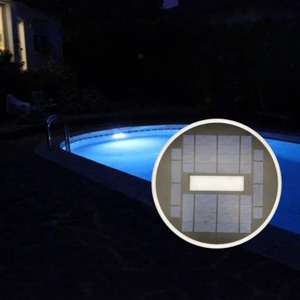High Quality ABS PC Material Waterproof IP68 RGB Solar LED Underwater Pool Light for Outdoor Pool Fountain