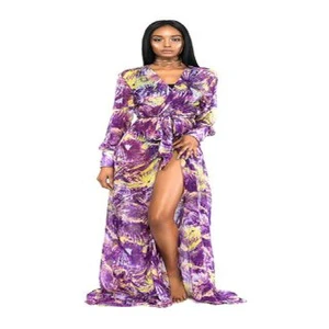 Ladies Printed Beach Cover Up with Elevated Finish Womens Resort Wear Cover-Up in Contemporary Prints Ladies With Bell Sleeves